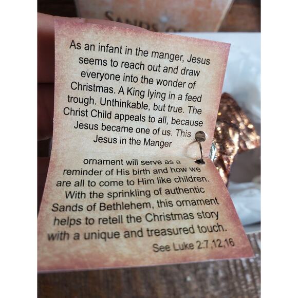 Sands of Bethlehem Religious Glass Ornaments -Set Of 4- Made with Holy Land Sand - Picture 5 of 16